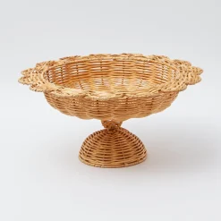 Mrs. Alice Vases|Luciana Rattan Scalloped Bowl