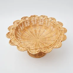 Mrs. Alice Vases|Luciana Rattan Scalloped Bowl