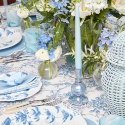 Mrs. Alice Candle Holders|Madeline Azure Candle Holders (Pair)