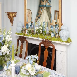 Mrs. Alice Candle Holders|Madeline Azure Candle Holders (Pair)