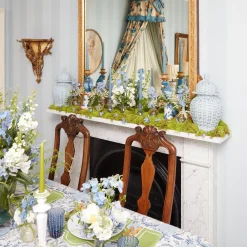 Mrs. Alice Candle Holders|Madeline Azure Candle Holders (Pair)