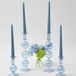 Mrs. Alice Candle Holders|Madeline Azure Candle Holders (Pair)