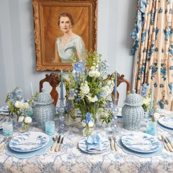 Mrs. Alice Candle Holders|Madeline Azure Candle Holders (Pair)