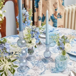 Mrs. Alice Candle Holders|Madeline Azure Candle Holders (Pair)