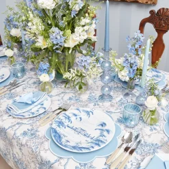 Mrs. Alice Candle Holders|Madeline Azure Candle Holders (Pair)