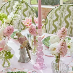 Mrs. Alice Candle Holders|Marguerite Pink Candle Holders (Pair)