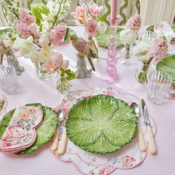 Mrs. Alice Candle Holders|Marguerite Pink Candle Holders (Pair)