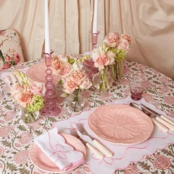 Mrs. Alice Candle Holders|Marguerite Pink Candle Holders (Pair)