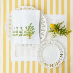 Mrs. Alice Napkins|Mimosa White Linen Napkins (Set Of 4)