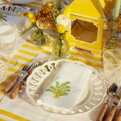 Mrs. Alice Napkins|Mimosa White Linen Napkins (Set Of 4)