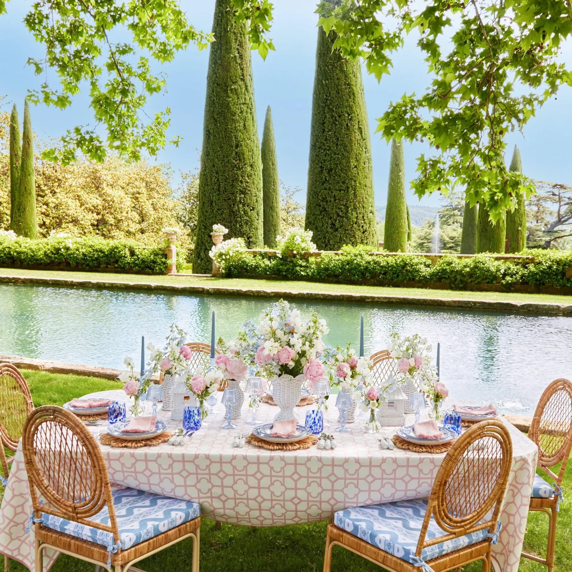 Mrs. Alice Candle Holders|Mini White Rattan Pagoda Lanterns (Pair)