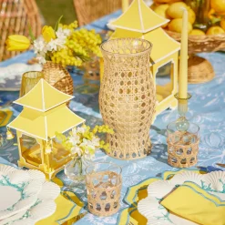 Mrs. Alice Candle Holders|Mini Yellow Pagoda Lantern (Pair)