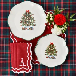 Mrs. Alice Starter Plates|Christmas Tree Starter Plate (Set Of 4)