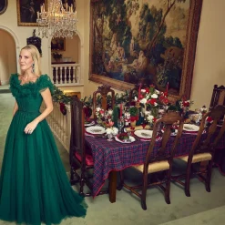 Mrs. Alice Dinner Plates|Christmas Tree Dinner Plate (Set Of 4)