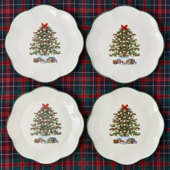 Mrs. Alice Dinner Plates|Christmas Tree Dinner Plate (Set Of 4)
