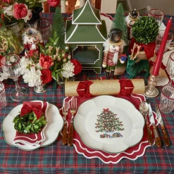 Mrs. Alice Dinner Plates|Christmas Tree Dinner Plate (Set Of 4)
