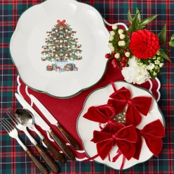 Mrs. Alice Dinner Plates|Christmas Tree Dinner Plate (Set Of 4)