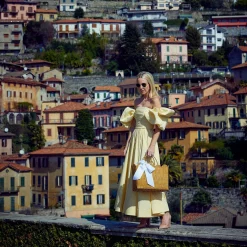 Women Mrs. Alice Mrs. Alice Tote Bags|Rattan Tote Bag (White Bow)