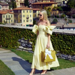 Women Mrs. Alice Mrs. Alice Tote Bags|Rattan Tote Bag (White Bow)