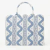 Women Mrs. Alice Mrs. Alice Tote Bags|Tote Bag (Blue Ikat)