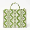 Women Mrs. Alice Mrs. Alice Tote Bags|Tote Bag (Green Ikat)