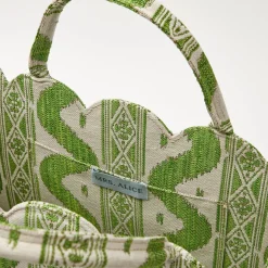 Women Mrs. Alice Mrs. Alice Tote Bags|Tote Bag (Green Ikat)