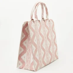 Women Mrs. Alice Mrs. Alice Tote Bags|Tote Bag (Pink Ikat)