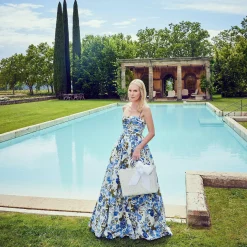 Women Mrs. Alice Mrs. Alice Tote Bags|White Rattan Tote Bag (White Bow)