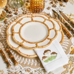 Mrs. Alice Napkins|Mushroom White Linen Napkins (Set Of 4)