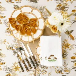 Mrs. Alice Napkins|Mushroom White Linen Napkins (Set Of 4)