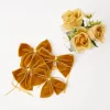 Mrs. Alice Napkin Rings, Bows & Wreaths|Mustard Velvet Napkin Bows (Set Of 4)