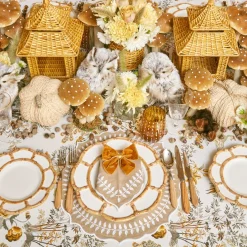 Mrs. Alice Napkin Rings, Bows & Wreaths|Mustard Velvet Napkin Bows (Set Of 4)