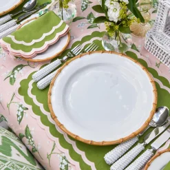 Mrs. Alice Crockery Sets|Nancy Bamboo Dinner & Starter Plates (Set Of 8)