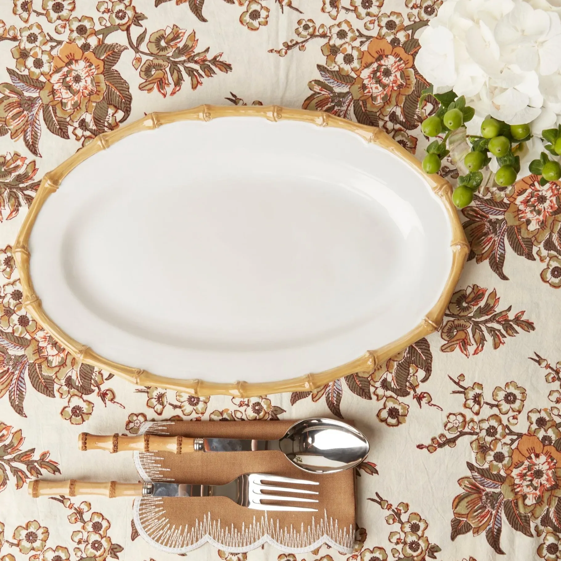 Mrs. Alice Bamboo Crockery|Nancy Bamboo Oval Platter