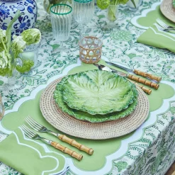 Mrs. Alice Rattan Tableware|Natural Rattan Charger Plates (Set Of 4)