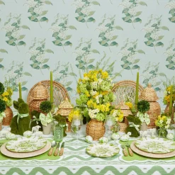 Mrs. Alice Pagodas & Lanterns|Natural Rattan Decoration Set