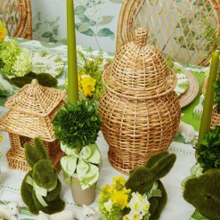 Mrs. Alice Rattan Tableware|Natural Rattan Decoration Set