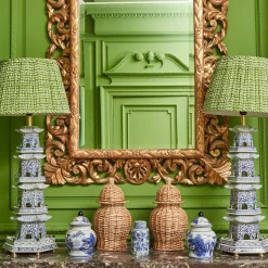 Mrs. Alice Rattan Tableware|Natural Rattan Ginger Jar