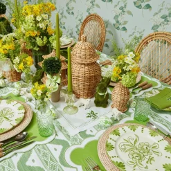 Mrs. Alice Rattan Tableware|Natural Rattan Ginger Jar