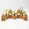 Mrs. Alice Vases|Natural Rattan Pagoda Decoration Set