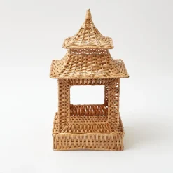 Mrs. Alice Pagodas & Lanterns|Natural Rattan Pagoda Lantern