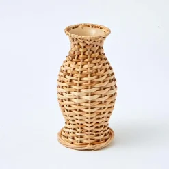 Mrs. Alice Vases|Natural Rattan Vase (Set Of 3)