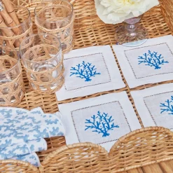 Mrs. Alice Trays & Liners|Natural Scalloped Rattan Tray