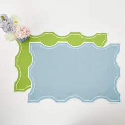 Mrs. Alice Placemats|Octavia Blue Tray Liner