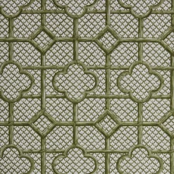 Mrs. Alice Serena Fresson Fabrics|Olive Green Bamboo Trellis Fabric