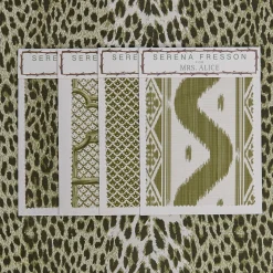 Mrs. Alice Serena Fresson Fabrics|Olive Green Leopard Fabric