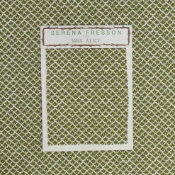 Mrs. Alice Serena Fresson Fabrics|Olive Green Lotus Flower Fabric