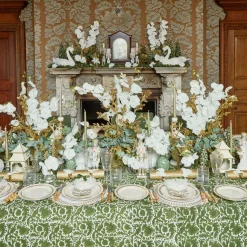Mrs. Alice Tablecloths|Olive Pheasant Tablecloth