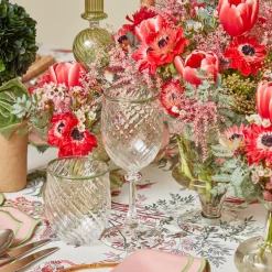 Mrs. Alice Glassware Sets|Olive Rim Swirl Glassware Set