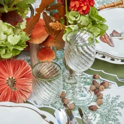 Mrs. Alice Glasses|Olive Rim Swirl Water Glass (Set Of 4)